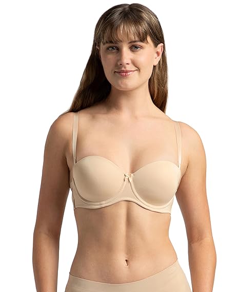 Jockey 1831 Women’s Strapless Underwired Bra – Padded Full Coverage with Multiway Styling
